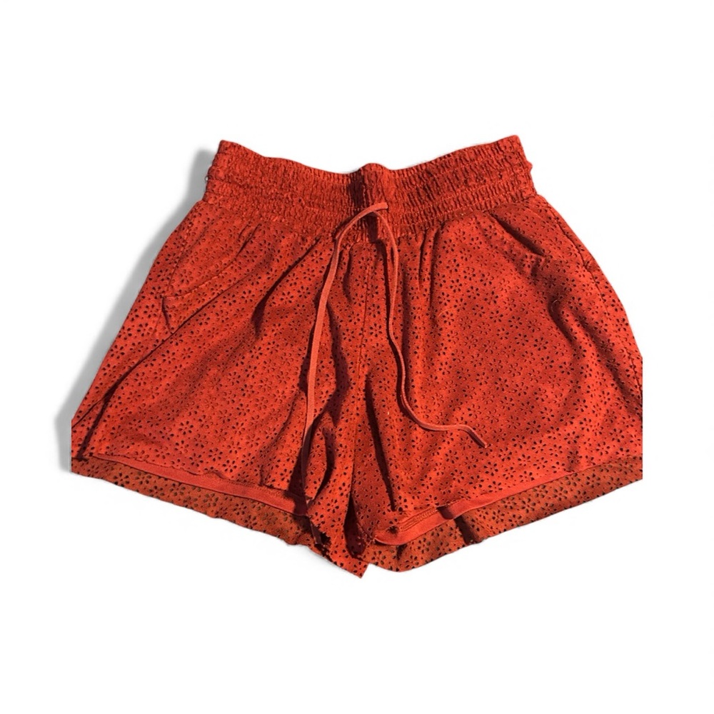 Maurices Women's Athletic Shorts in Red with Dotted Design
